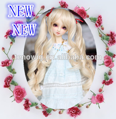 NEW product lovely and beautiful made in China synthetic bjd doll wig