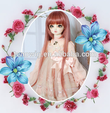 Wholesale cheap new design made in China synthetic bjd doll wig