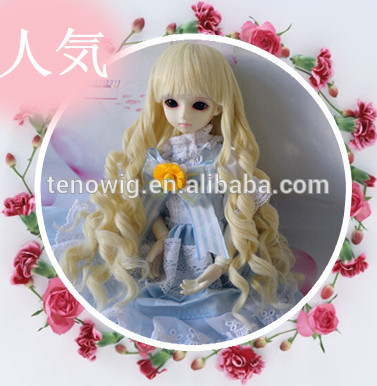 Hot selling best quality 100% hest resistant synthetic bjd doll wig