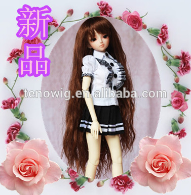 Super long fashion curly synthetic bjd doll wig