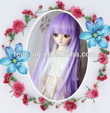 Lovely two tone top quality synthetic bjd doll wig