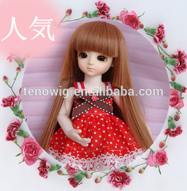 Lovely and beautiful made in China synthetic bjd doll wig