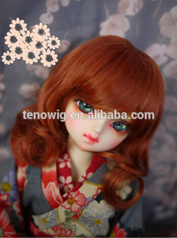 NEW design popular short bob made in China synthetic bjd doll wig