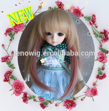 2015popular style new product Qingdao port synthetic bjd doll wig