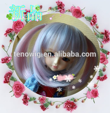 Lovely and cute Qingdao port synthetic bjd doll wig