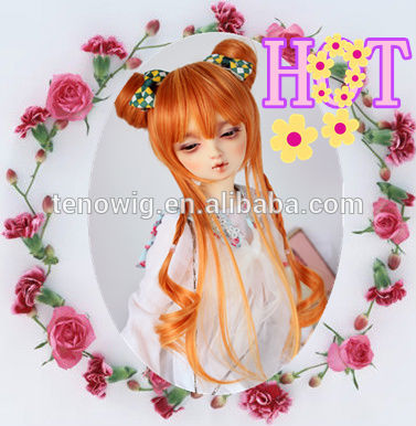 Unique design popular and fashion Qingdao port synthetic bjd doll wig