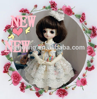 Wholesale cheap short bob top quality made in China synthetic bjd doll wig