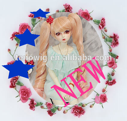 small bjd doll wigs custom made fashional blonde doll wigs