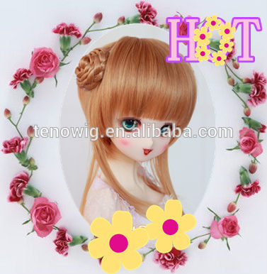 HOT!HOT! Very beautiful lovely Qingdao port synthetic bjd doll wig