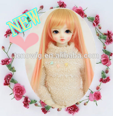 Wholesale cheap two tone lovely synthetic bjd doll wig