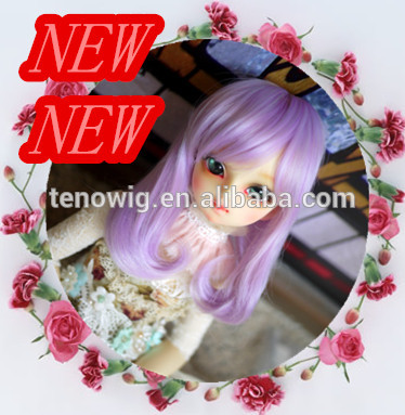 Lovely Purple Curly bjd Doll Wig