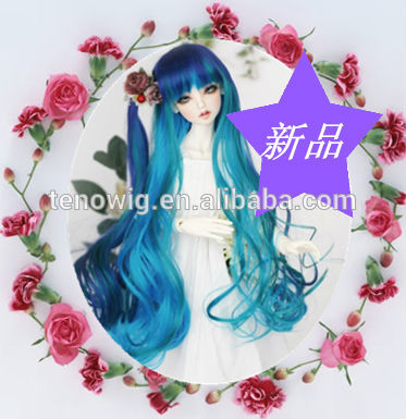 NEW type mixed color synthetic cheap bjd doll wig