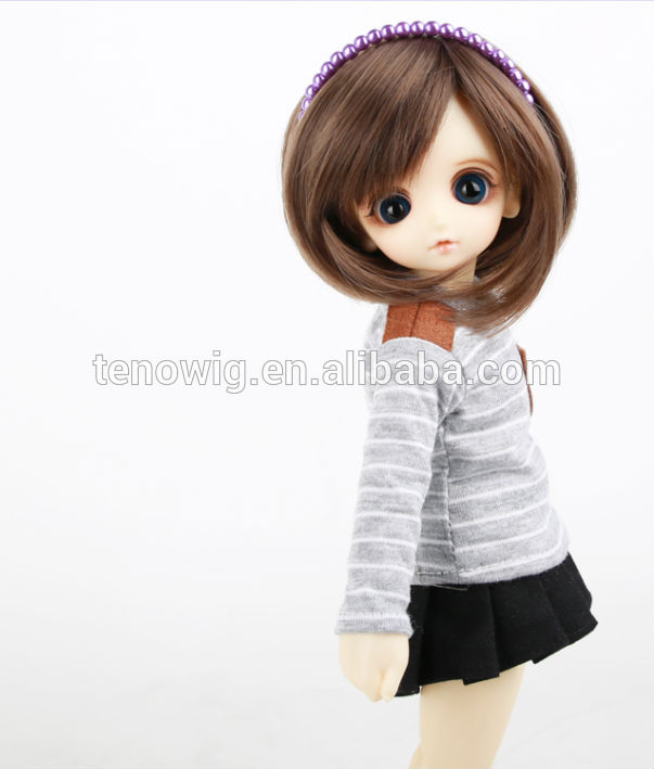 Wholesale price hign quality synthetic bjd doll wig