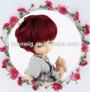 Wholesale cheap cuted synthetic bjd doll wig