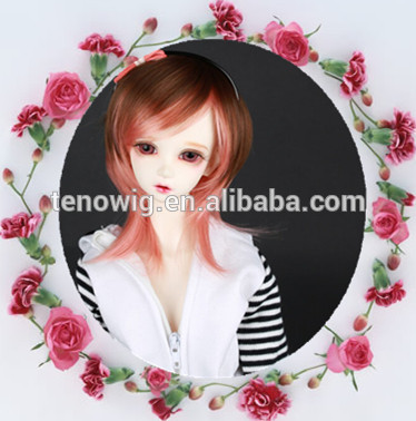 New design popular two tone cuted synthetic cheap doll wig