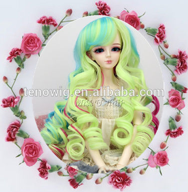 Top quality new arrival made in China synthetic bjd doll wig