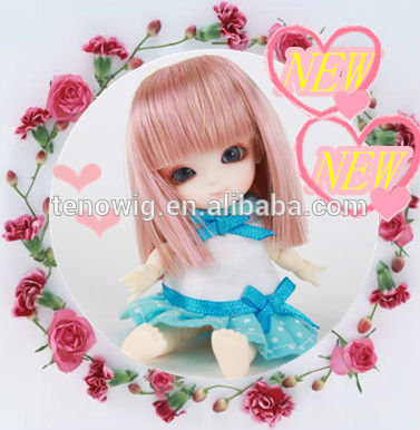 Qingdao port lovely and cute synthetic bjd doll wig