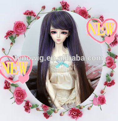 2015hot sale two tone beautiful synthetic bjd doll wig