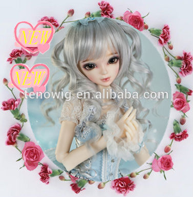 Qingdao port princess curly beautiful synthetic bjd doll wig