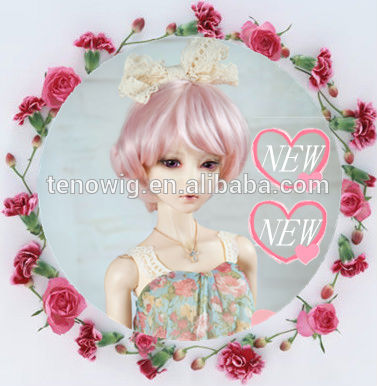 Qingdao port short bob very beautiful synthetic bjd doll wig