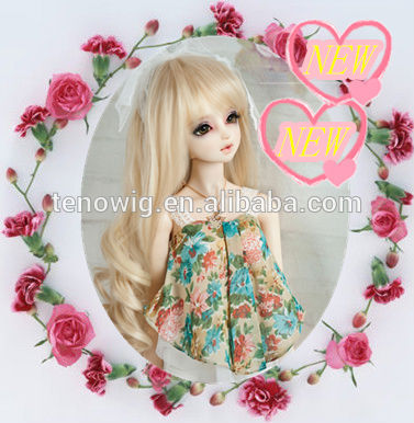 Qingdao port hot sale very beautiful synthetic bjd doll wig wholesale