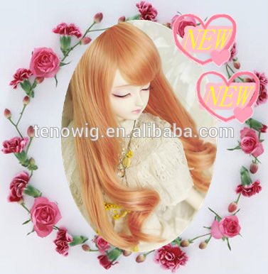 Qingdao port popular and fashion synthetic bjd doll wig wholesale