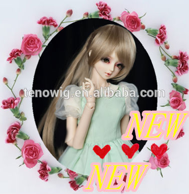 2015NEW arrival popular and fashion made in China synthetic bjd doll wig wholesale