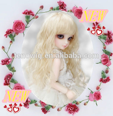 Very lovely curly made in China synthetic bjd doll wig wholesale