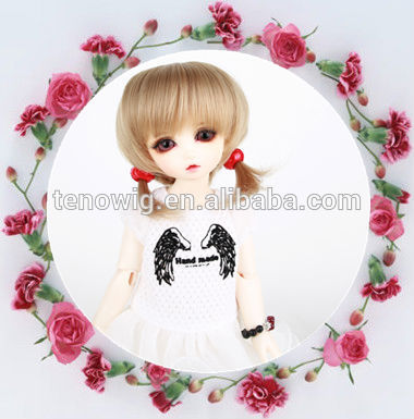 Heat-resisting fiber cute bjd doll wig