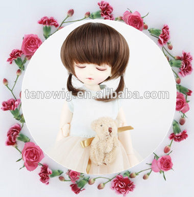 Best selling cute sytnhetic bjd doll wig