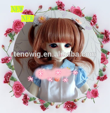 NEW product very popular Qingdao port synthetic bjd doll wig