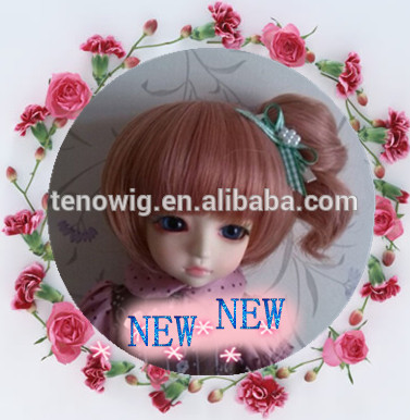 Super Lovely top quality Qingdao port synthetic bjd doll wig