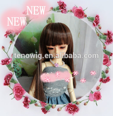 Super cute hot sale straight made in China synthetic bjd doll wig