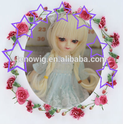 Good quality soft fiber doll bjd hair wig