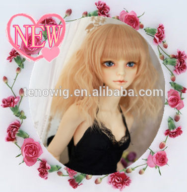 Professional design popular and fashion synthetic bjd doll wig