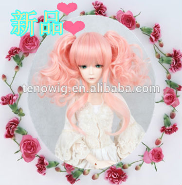 Super cute and popular cheap synthetic bjd doll wig wholesale