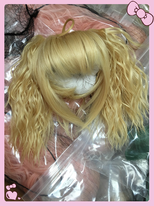 synthetic hair wig doll bjd hair wig on sale